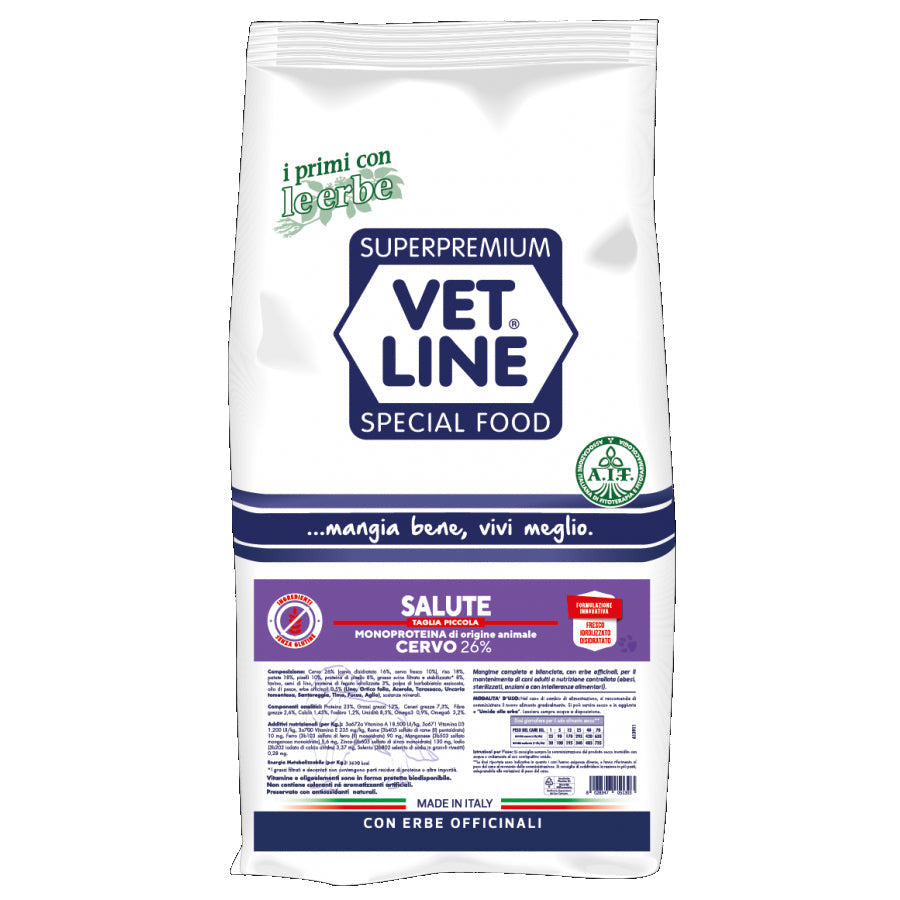 Vet Line Secco Cane Salute Taglia Piccola Cervo 3 Kg Vet Line Secco Cane Salute Taglia Piccola Cervo 3 Kg